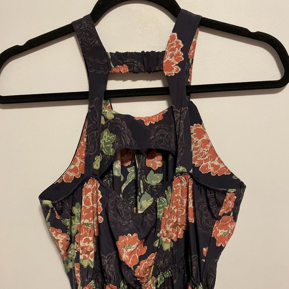 Pitaya • Navy Floral Open Back Flowy Dress | Size S | NWT** - Picture 4 of 5